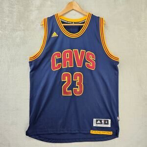Adidas Cleveland Cavaliers LeBron James Jersey Mens XL Navy Blue #23 2015 Cavs